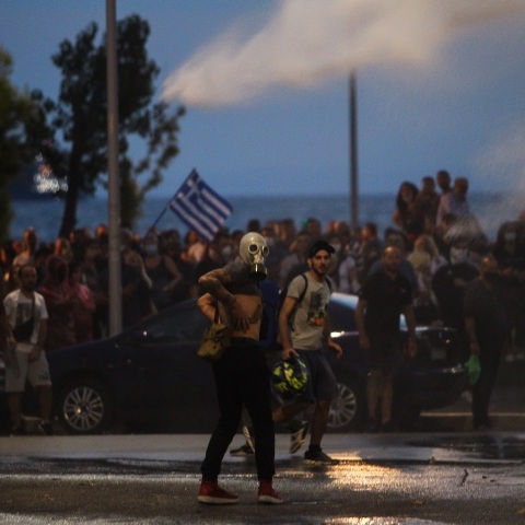 Επεισόδια στην διαμαρτυρία κατά του υποχρεωτικού εμβολιασμού στο περιθώριο της 85ης Διεθνούς Έκθεσης Θεσσαλονίκης