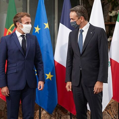 ΣΥΝΑΝΤΗΣΗ ΤΟΥ ΠΡΩΘΥΠΟΥΡΓΟΥ ΚΥΡΙΑΚΟΥ ΜΗΤΣΟΤΑΚΗ ΜΕ ΤΟΝ ΓΑΛΛΟ ΠΡΟΕΔΡΟ ΕΜΑΝΟΥΕΛ ΜΑΚΡΟΝ