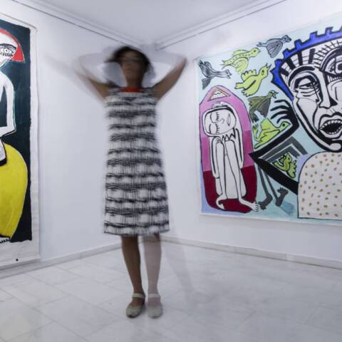 Η εικαστικός Μάρω Ζαχαρογιάννη.