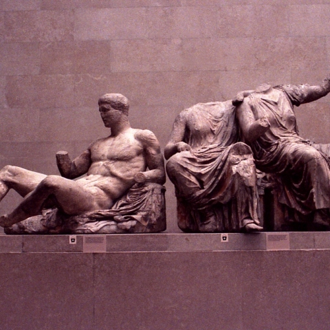 Άποψη από τις αίθουσες με τα Γλυπτά του Παρθενώνα στο Βρετανικό Μουσείο