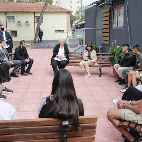 Κατερίνα Σακελλαροπούλου στο Κέντρο Νεότητας του Κέντρου Κοινωνικής Μέριμνας Κεντρικής Μακεδονίας