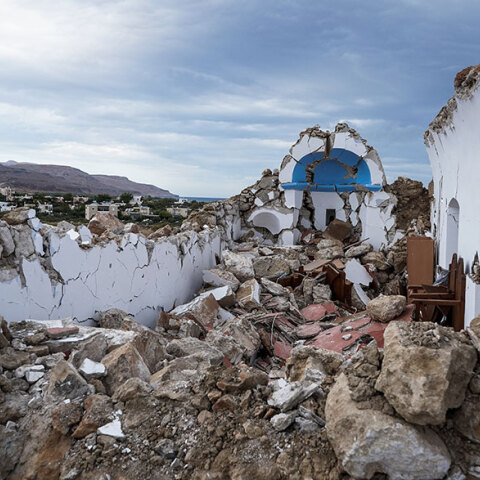 Σεισμός στην Κρήτη: Το εκκλησάκι του Αγίου Νικολάου στον Ξηρόκαμπο Σητείας που κατέρρευσε μετά τα 6,3 Ρίχτερ