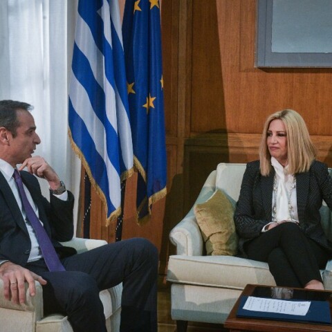 Ο Κυριάκος Μητσοτάκης και η Φώφη Γεννηματά