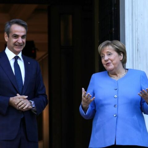 ΣΥΝΑΝΤΗΣΗ ΤΟΥ ΠΡΩΘΥΠΟΥΡΓΟΥ ΚΥΡ. ΜΗΤΣΟΤΑΚΗ ΜΕ ΤΗΝ ΚΑΓΚΕΛΑΡΙΟ ΤΗΣ ΓΕΡΜΑΝΙΑΣ Α. ΜΕΡΚΕΛ (ΤΑΤΙΑΝΑ ΜΠΟΛΑΡΗ/EUROKINISSI)