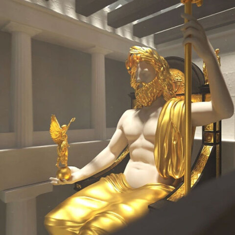 Το χρυσελεφάντινο άγαλμα του Δία στην Αρχαία Ολυμπία «ζωντανεύει» ξανά με την τεχνητή νοημοσύνη