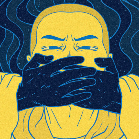 Καρικατούρα για τον περιορισμό του λόγου