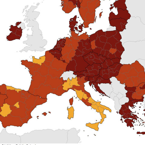Ο χάρτης του ECDC για την πανδημία κορωνοϊού στην Ευρώπη - Στο «βαθύ κόκκινο» η Ελλάδα