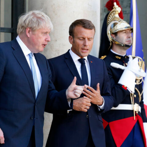 Ο Εμανουέλ Μακρόν και ο Μπόρις Τζόνσον