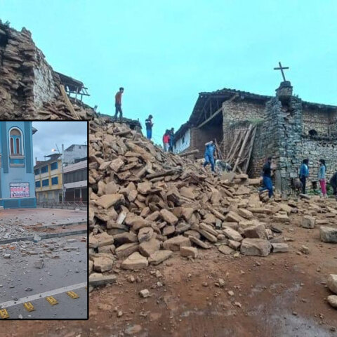 Ο ισχυρός σεισμός στο Περού, μεγέθους 7,5 Ρίχτερ, είχε ως αποτέλεσμα να σημειωθούν ζημιές σε κτίρια