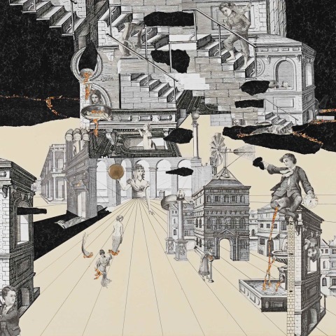 Πίνακας από την έκθεση Τα Τοπία του Μύθου 3 του Δημήτρη Καλοκύρης