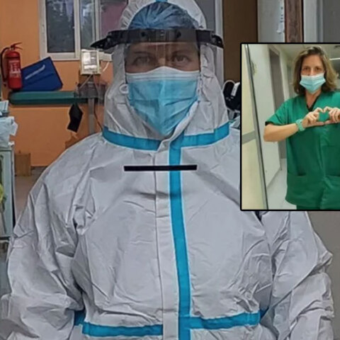 Η νοσηλεύτρια στο νοσοκομείο «Γεννηματάς», Σοφία Μαντή, με και χωρίς τη στολή για τον κορωνοϊό