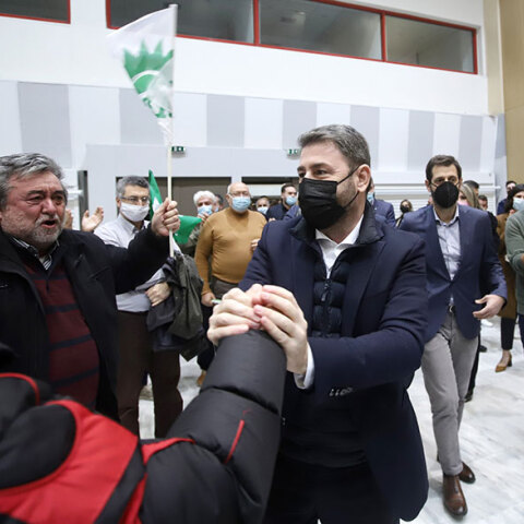 Ο Νίκος Ανδρουλάκης σε προεκλογική του ομιλία στη Θεσσαλονίκη λίγα 24ωρα πριν από τις εκλογές ΚΙΝΑΛ