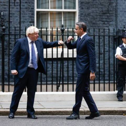 Επίσκεψη του Πρωθυπουργού Κυριάκου Μητσοτάκη στο Λονδίνο. Συνάντηση με τον Βρετανό Πρωθυπουργό Μπόρις Τζόνσον.