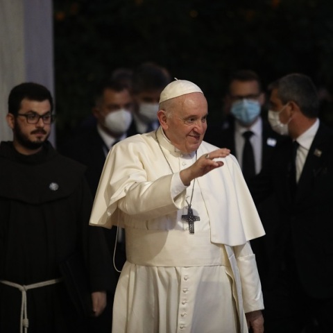 Συνάντηση του Αρχιεπισκόπου Ιερωνύμου με τον Πάπα Φραγκίσκο στην Αρχιεπισκοπή Αθηνών