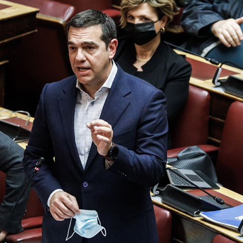 Ο Αλέξης Τσίπρας στη Βουλή