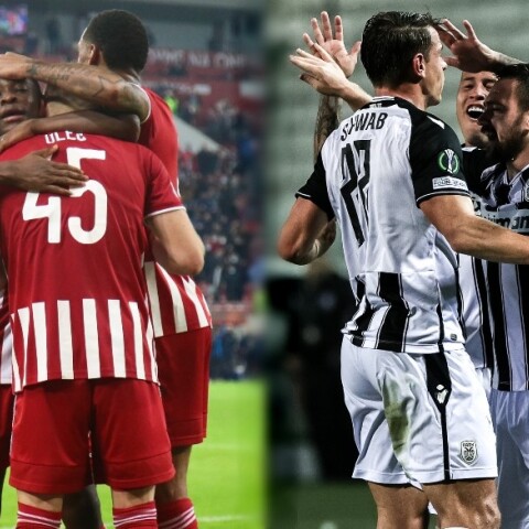 Παίκτες του Ολυμπιακού και του ΠΑΟΚ