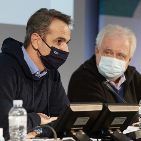 Ο Κυριάκος Μητσοτάκης στην Αιδηψό