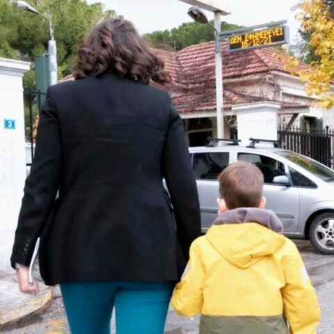 Η Νίκη Κεραμέως με το γιο της