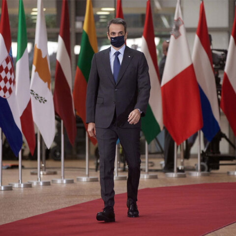 Ο πρωθυπουργός Κυριάκος Μητσοτάκης στις Βρυξέλλες