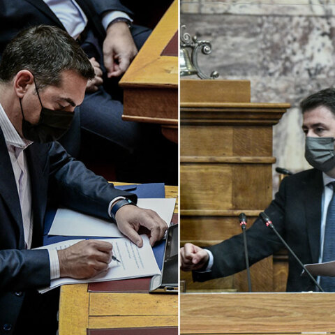 Αλέξης Τσίπρας και Νίκος Ανδρουλάκης