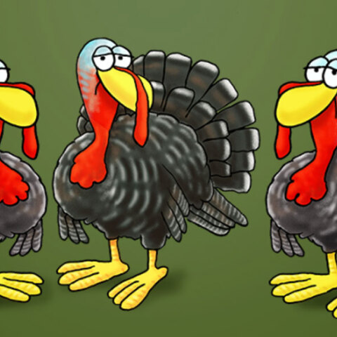 Γαλοπούλες στο σκίτσο του Αρκά για τα Χριστούγεννα και το ρεβεγιόν