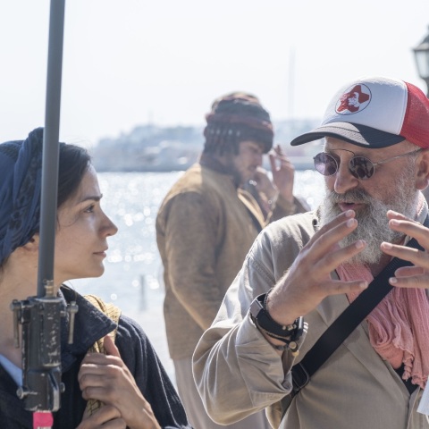 Ο σκηνοθέτης Γρηγόρης Καραντινάκης στα γυρίσματα της ταινίας Σμύρνη μου Αγαπημένη