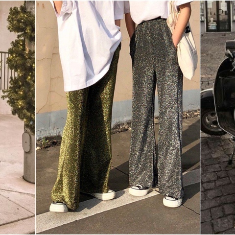 3 casual τρόποι να φορέσεις την παντελόνα με γκλίτερ