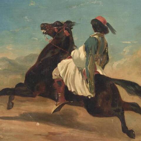 Άγνωστος καλλιτέχνης, Έφιππος Έλληνας Αγωνιστής | Εθνική Πινακοθήκη