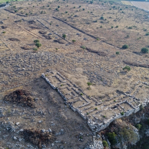 Ακρόπολη του Γλα, αεροφωτογραφία