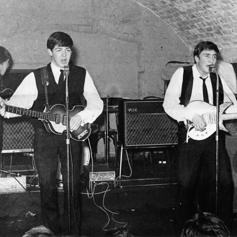 Οι Beatles στη σκηνή του Cavern Club, Λίβερπουλ, 22 Αυγούστου 1962