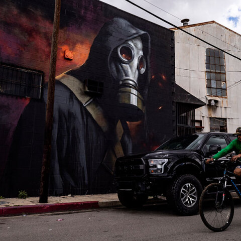 Mural για τον κορωνοϊό στο Λος Άντζελες