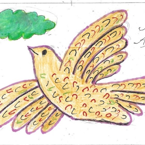 Σκίτσο που απεικονίζει χελιδόνι