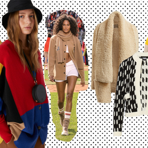 Μοντέλα από επιδείξεις μόδας και διάφορα σχέδια ζακέτας