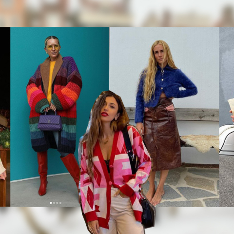 Γυναίκες ποζάρουν φορώντας ζακέτες