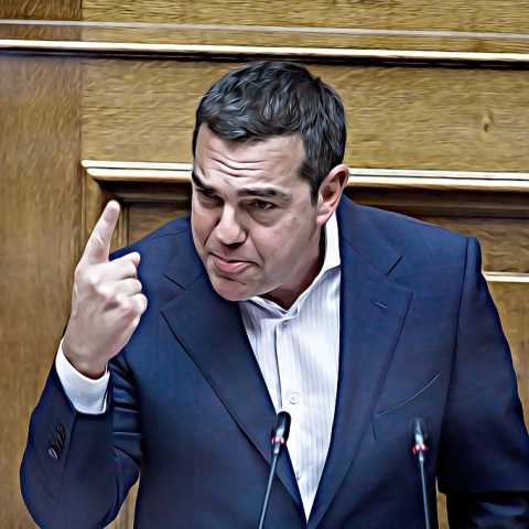 Ο Αλέξης Τσίπρας στο βήμα της Βουλής