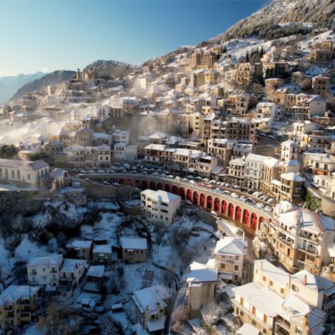 Κακοκαιρία «Ελπίς»: Οι πρώτες εικόνες από ψηλά