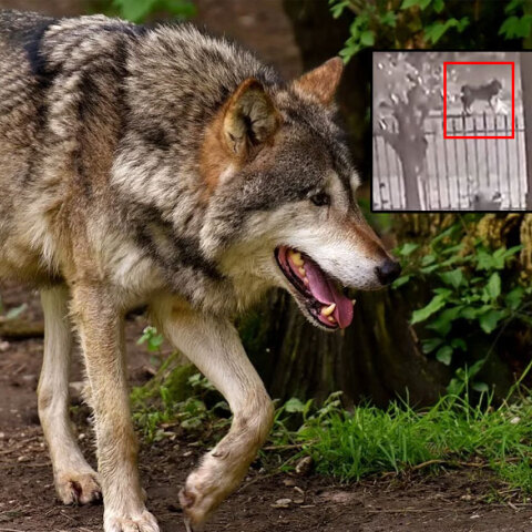 Λύκος στο δάσος - Λύκοι έξω από κατοικία στο Νεοχώρι Ημαθίας (Ένθετη)