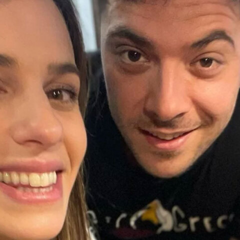 Αλεξάνδρα Ταβουλάρη και Πάνος Νάτσης στο πάρτι γενεθλίων