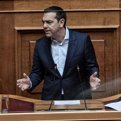 Ο Αλέξης Τσίπρας στη Βουλή