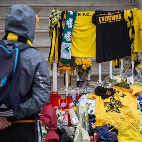 Το σημείο στη Θεσσαλονίκη όπου δολοφονήθηκε ο Άλκης Καμπανός