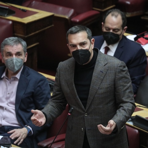 Ο πρόεδρος του ΣΥΡΙΖΑ- Προοδευτική Συμμαχία, Αλέξης Τσίπρας, στη Βουλή