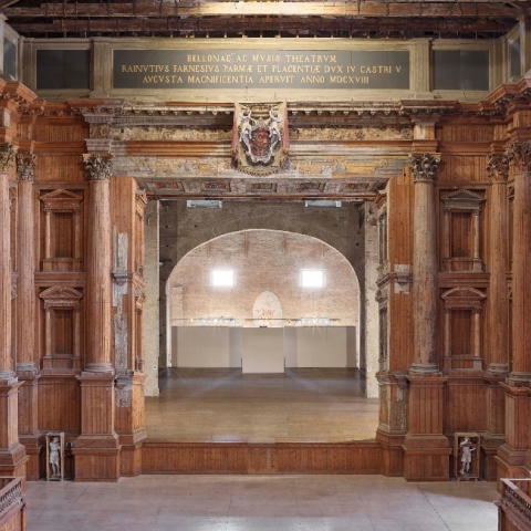 Το θέατρο Φαρνέζε στο Palazzo della Pilotta στην Πάρμα