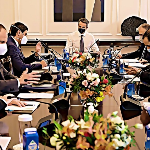 Σύσκεψη υπό τον πρωθυπουργό Κυριάκο Μητσοτάκη για τη βία στον αθλητισμό