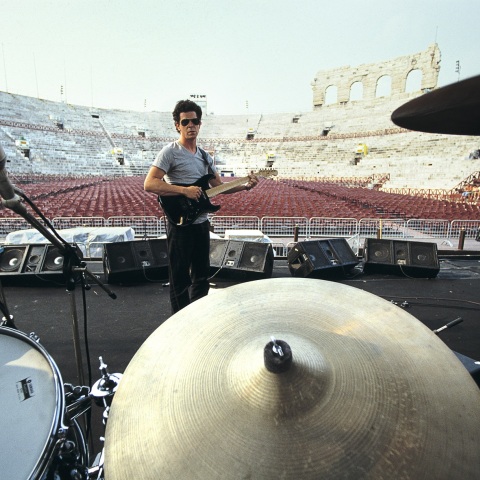 O Lou Reed κατά τη διάρκεια soundcheck πριν τη συναυλία του στη Βερόνα, Ιταλία, 1982