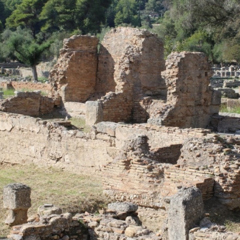 Αρχαία Ολυμπία, νότιες θέρμες