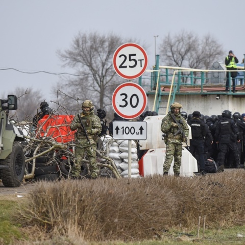 Στιγμιότυπο από άσκηση του ουκρανικού στρατού