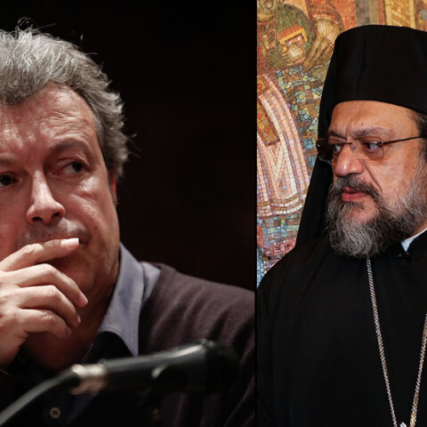 Πέτρος Τατσόπουλος και μητροπολίτης Μεσσηνίας Χρυσόστομος