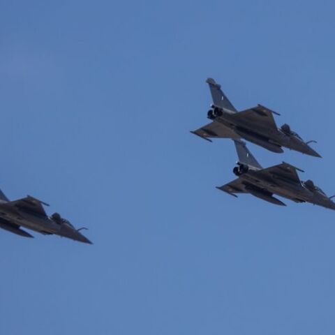 ΔΙΕΛΕΥΣΗ ΤΩΝ ΑΕΡΟΣΚΑΦΩΝ RAFALE ΠΑΝΩ ΑΠΟ ΤΗΝ ΑΚΡΟΠΟΛΗ (ΓΙΩΡΓΟΣ ΚΟΝΤΑΡΙΝΗΣ/EUROKINISSI)  