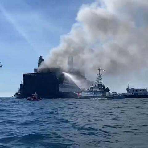 Η φωτιά στο Euroferry Olympic και η επιχείρηση κατάσβεσης στην Κέρκυρα
