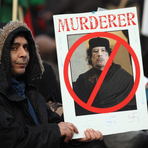 Η Μέρα της Οργής έγινε αφορμή για διεθνείς διαδηλώσεις εναντίον του Καντάφι © Dan Kitwood/Getty Images 